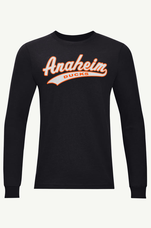 MENS ANAHEIM DUCKS TAILSWEEP LONG SLEEVE T SHIRT