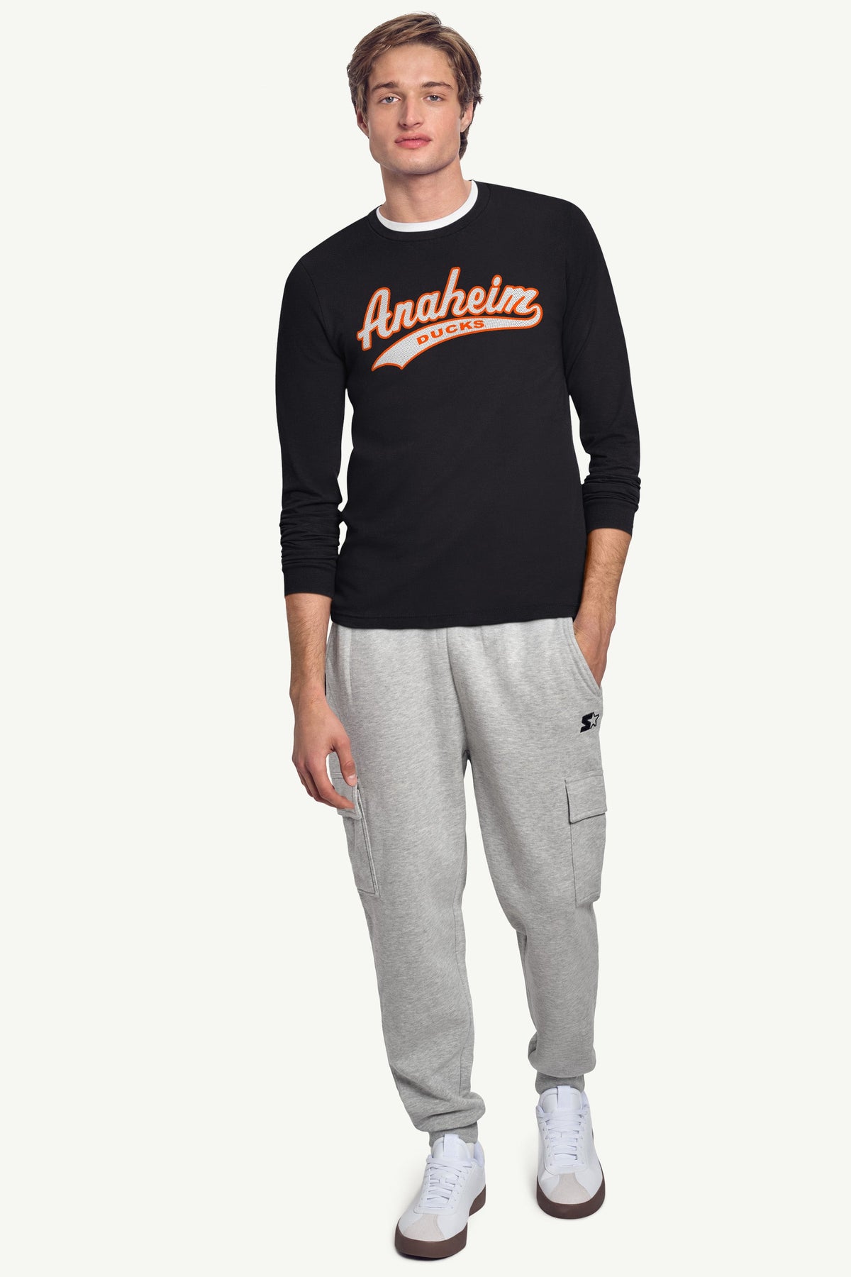 MENS ANAHEIM DUCKS TAILSWEEP LONG SLEEVE T SHIRT