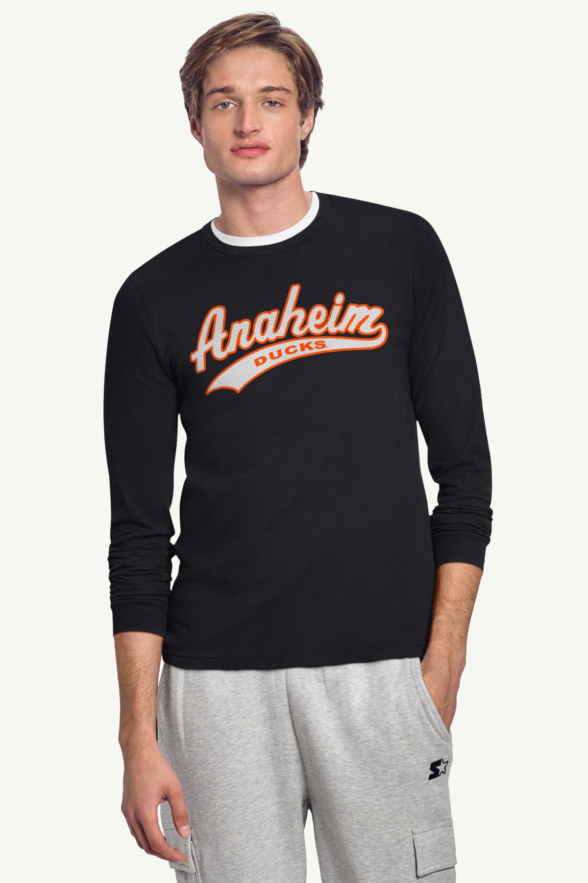 MENS ANAHEIM DUCKS TAILSWEEP LONG SLEEVE T SHIRT