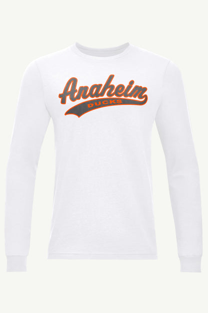 MENS ANAHEIM DUCKS TAILSWEEP LONG SLEEVE T SHIRT