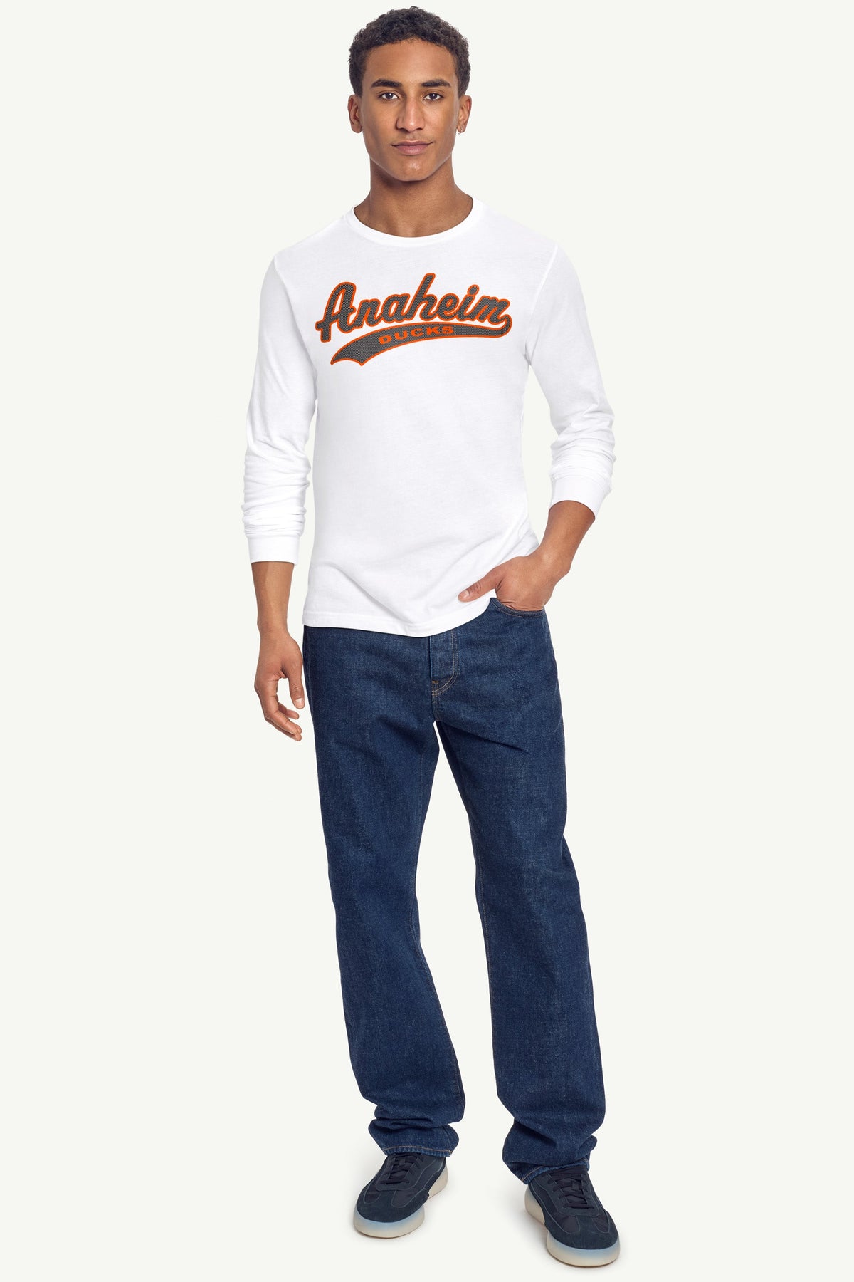 MENS ANAHEIM DUCKS TAILSWEEP LONG SLEEVE T SHIRT