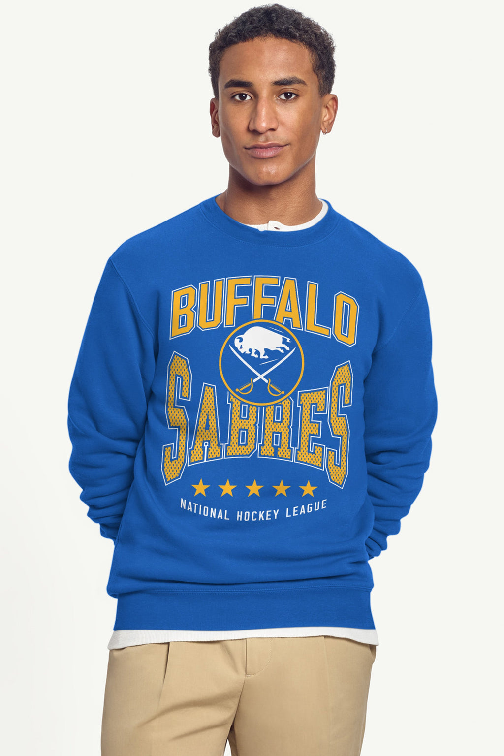 MENS BUFFALO SABRES CENTER SQUEEZE SWEATSHIRT