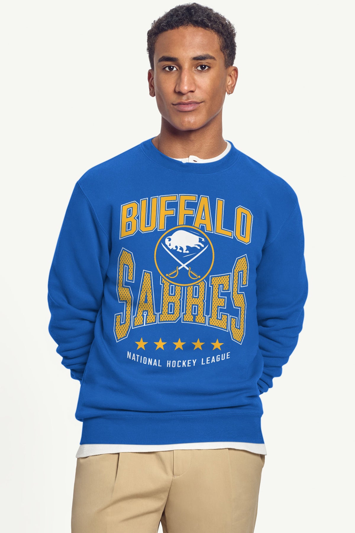 MENS BUFFALO SABRES CENTER SQUEEZE SWEATSHIRT