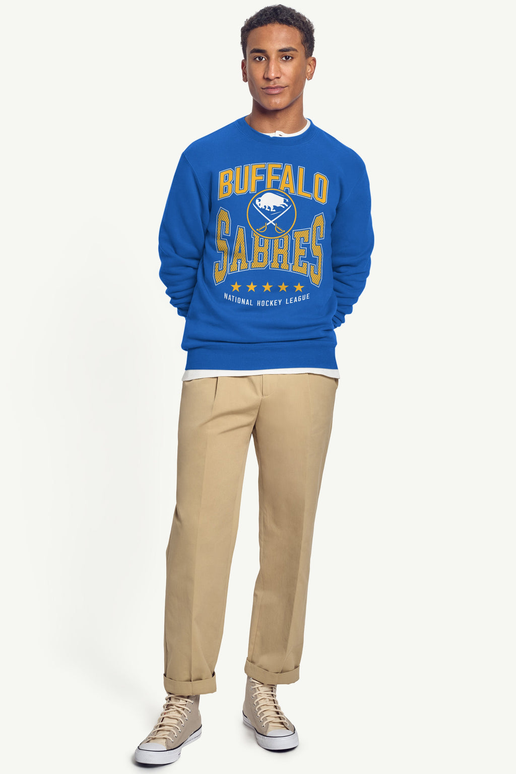 MENS BUFFALO SABRES CENTER SQUEEZE SWEATSHIRT