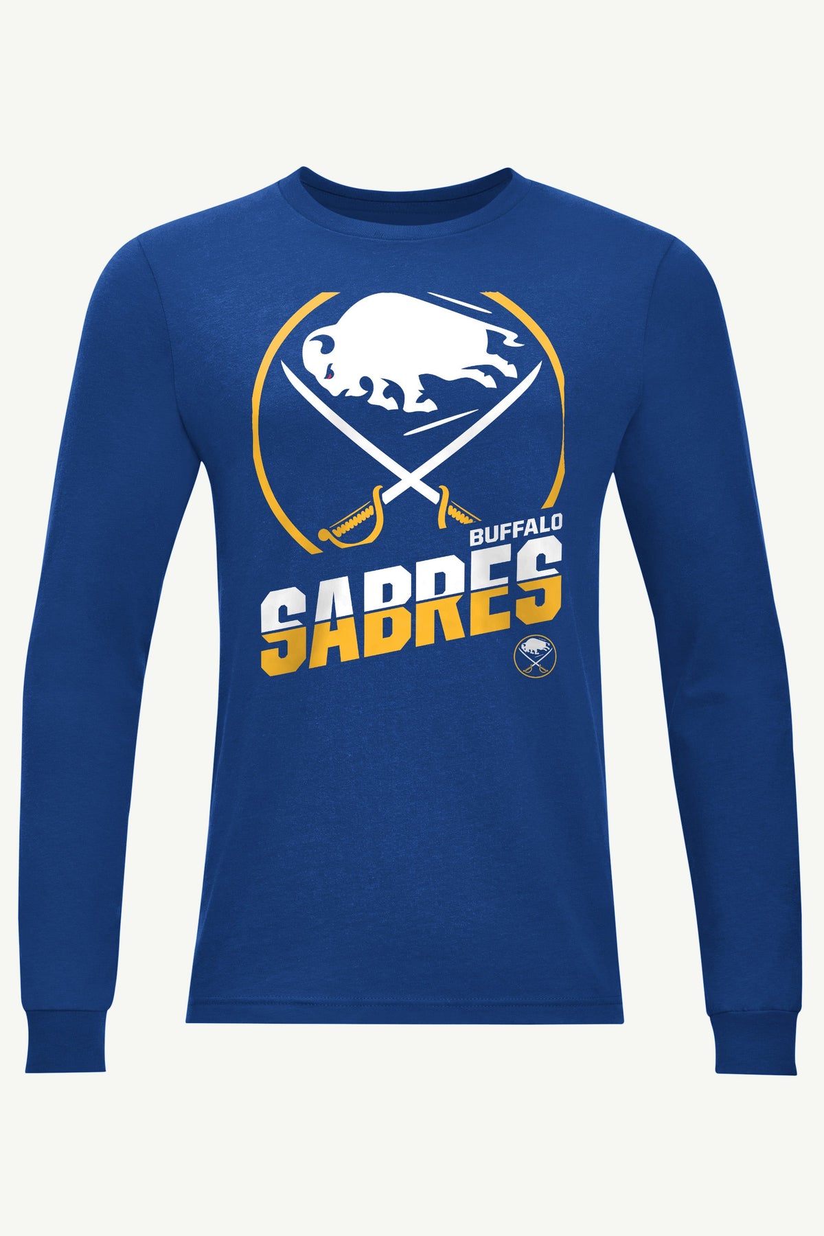 MENS BUFFALO SABRES LOGO ZOOM LONG SLEEVE T SHIRT