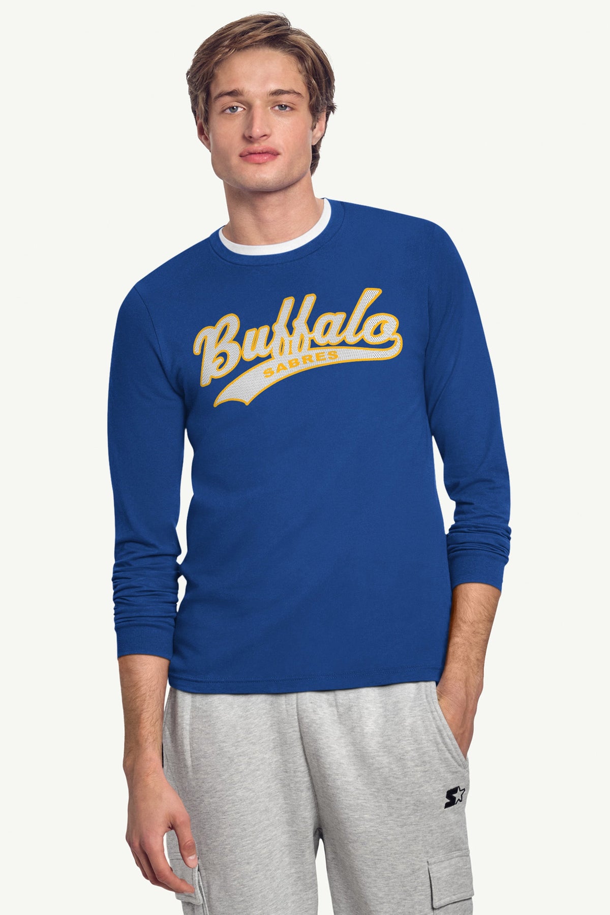 MENS BUFFALO SABRES TAILSWEEP LONG SLEEVE T SHIRT