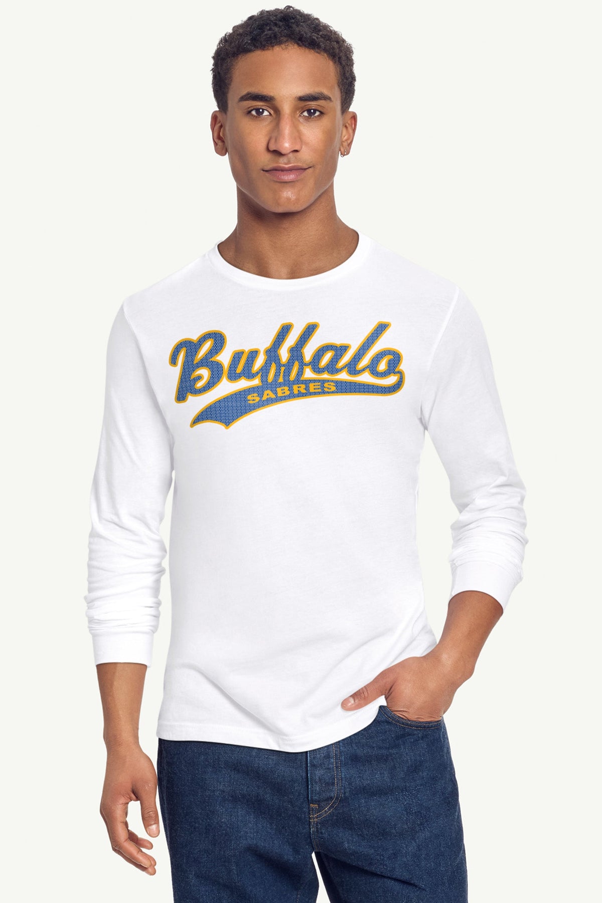 MENS BUFFALO SABRES TAILSWEEP LONG SLEEVE T SHIRT