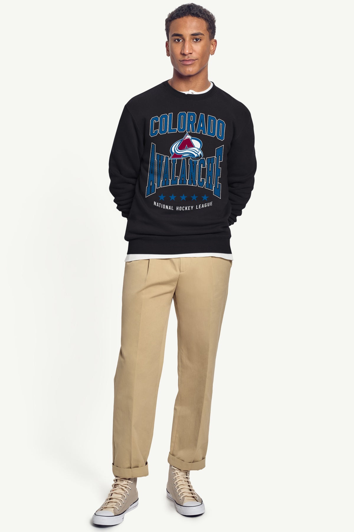 MENS COLORADO AVALANCHE CENTER SQUEEZE SWEATSHIRT