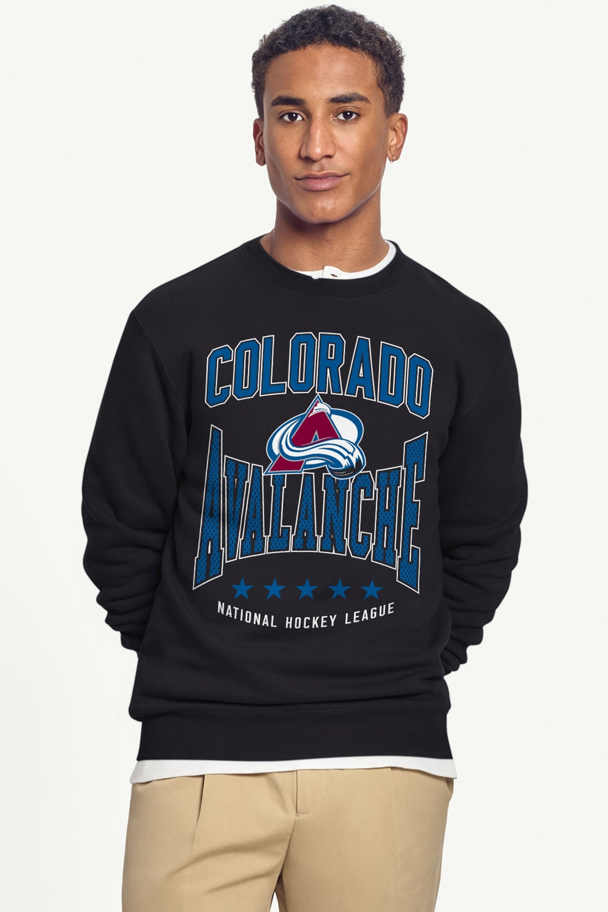 MENS COLORADO AVALANCHE CENTER SQUEEZE SWEATSHIRT