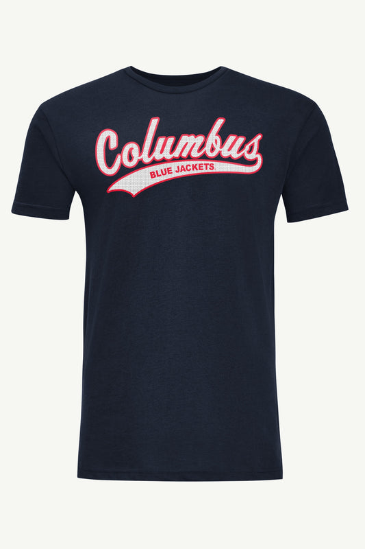 MENS COLUMBUS BLUE JACKETS TAILSWEEP T SHIRT