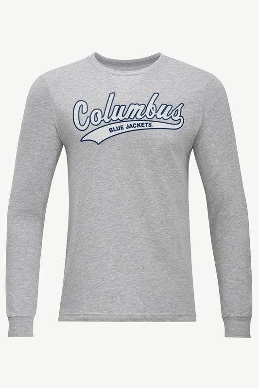 MENS COLUMBUS BLUE JACKETS TAILSWEEP LONG SLEEVE T SHIRT