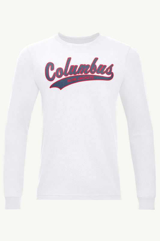 MENS COLUMBUS BLUE JACKETS TAILSWEEP LONG SLEEVE T SHIRT