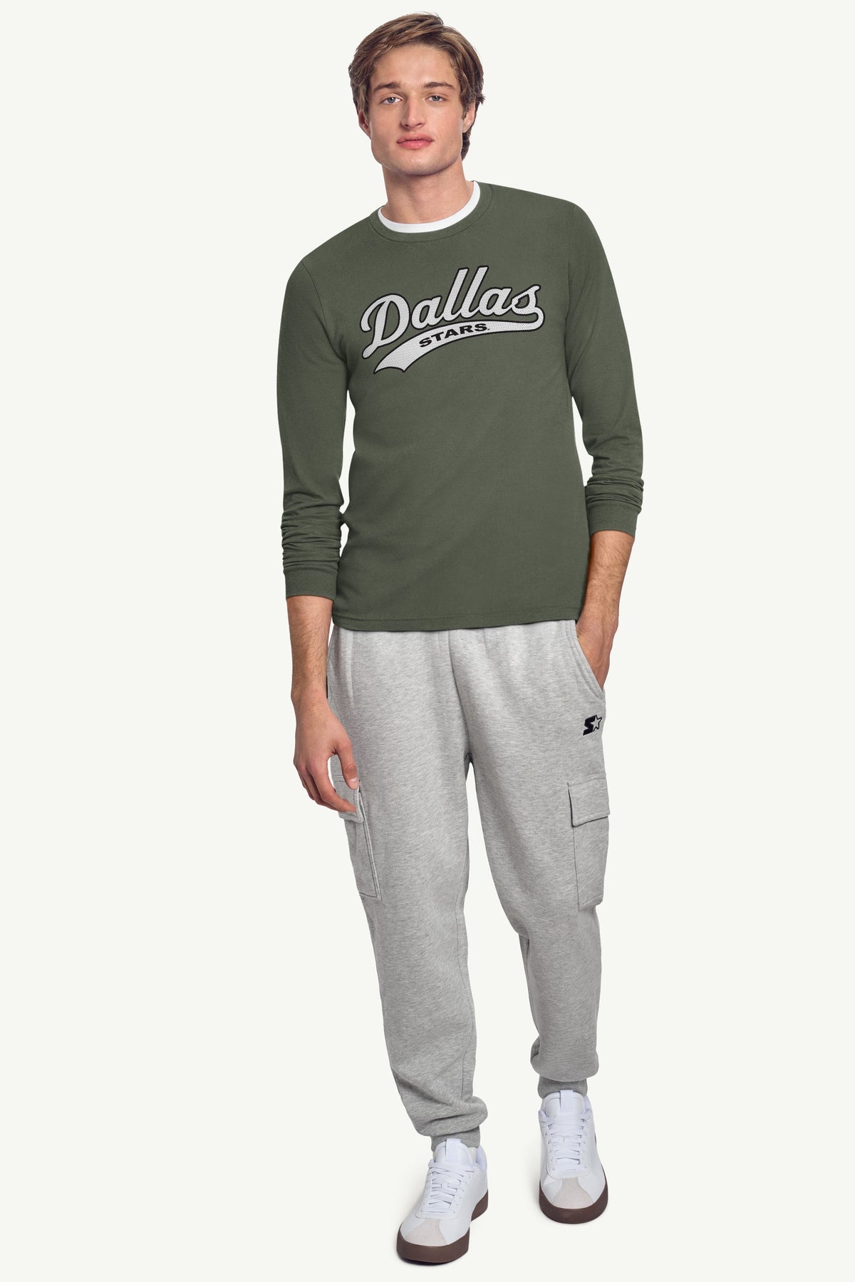 MENS DALLAS STARS TAILSWEEP LONG SLEEVE T SHIRT