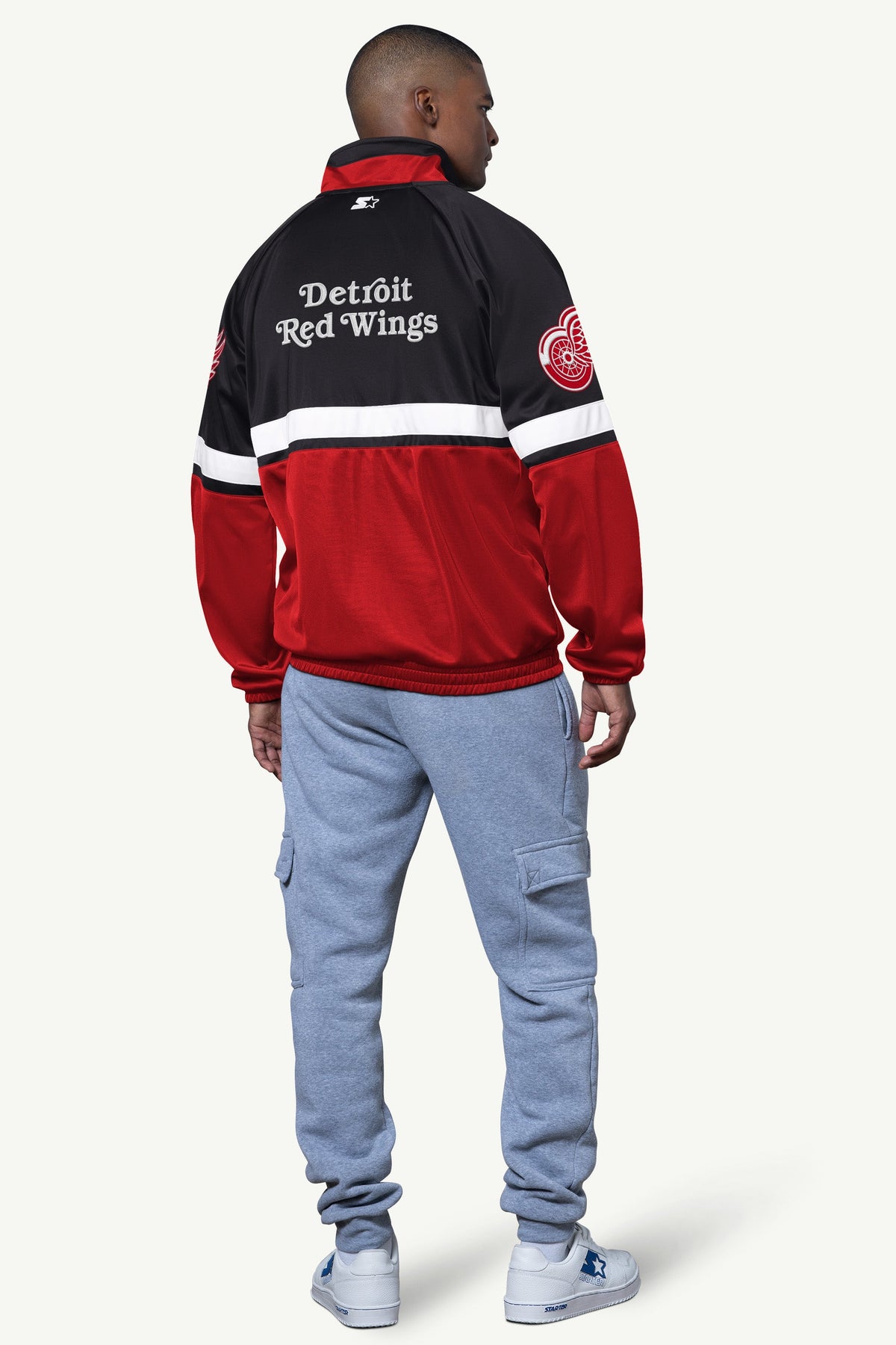 MENS DETROIT RED WINGS VETERAN TRACK JACKET