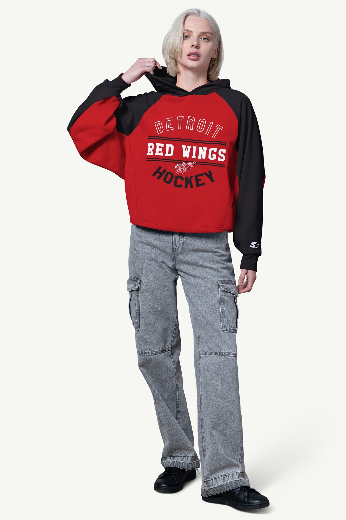 WOMENS DETROIT RED WINGS CROPPED HOODIE