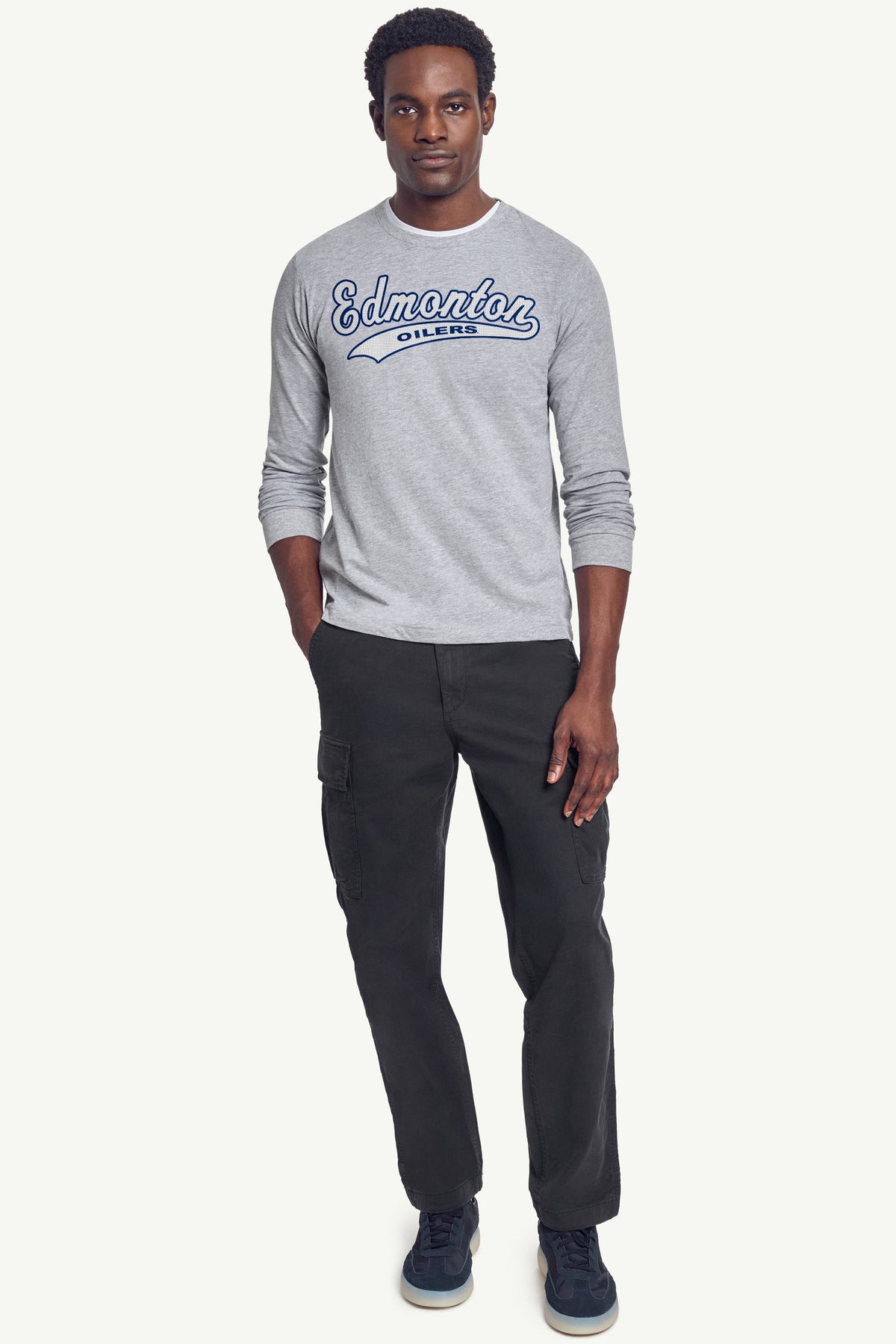 MENS EDMONTON OILERS TAILSWEEP LONG SLEEVE T SHIRT