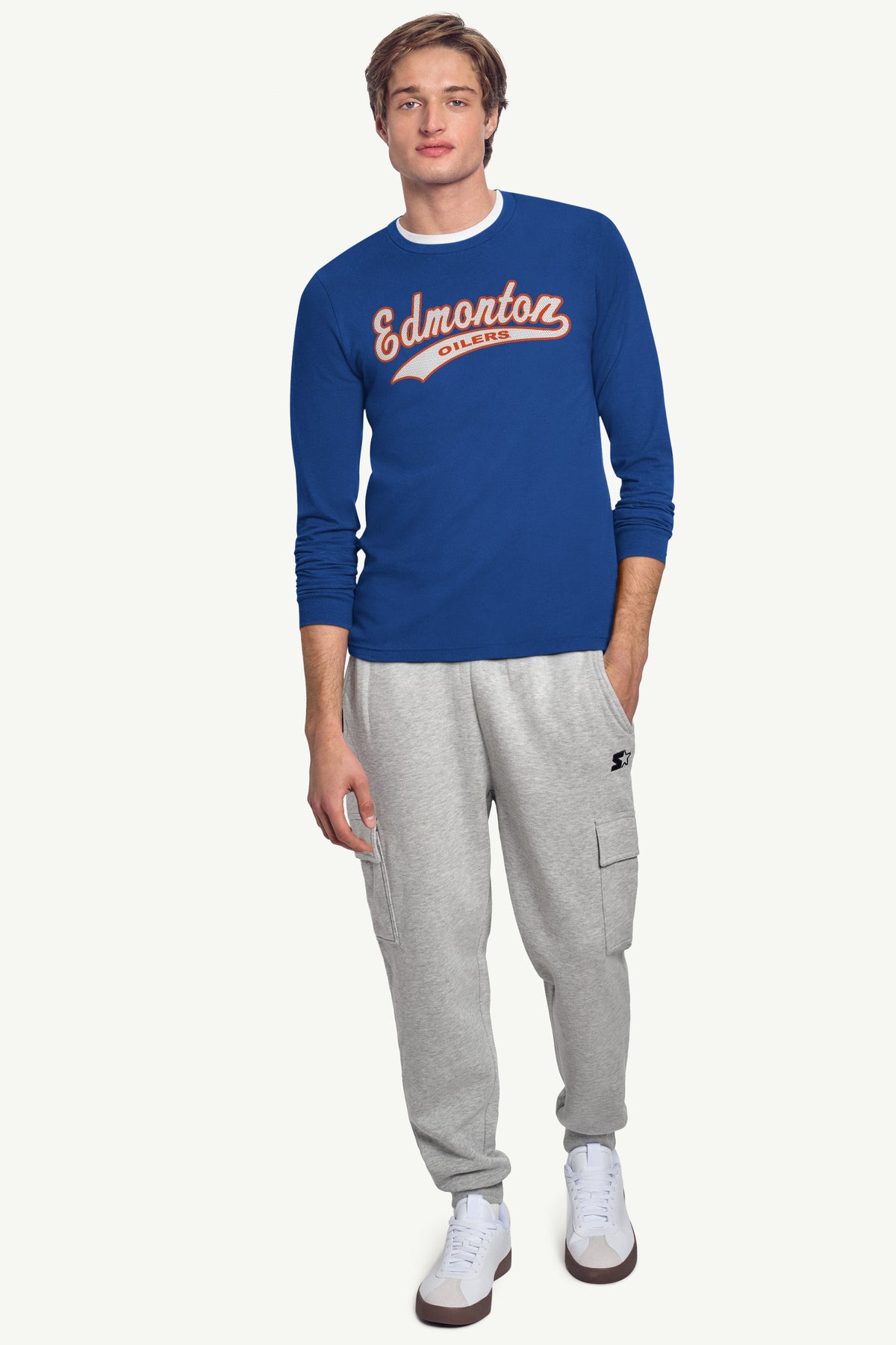 MENS EDMONTON OILERS TAILSWEEP LONG SLEEVE T SHIRT