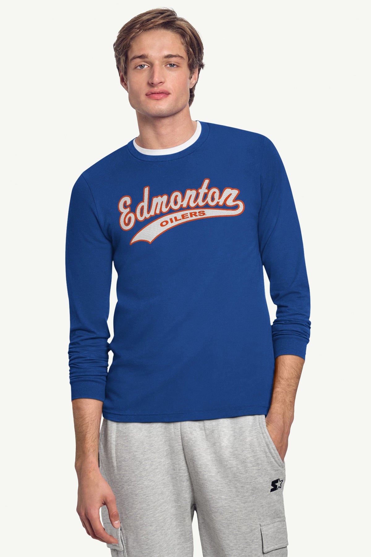 MENS EDMONTON OILERS TAILSWEEP LONG SLEEVE T SHIRT