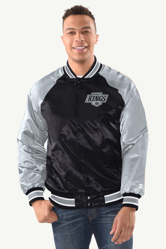 MENS LOS ANGELES KINGS INDUCTEE SATIN VARSITY JACKET