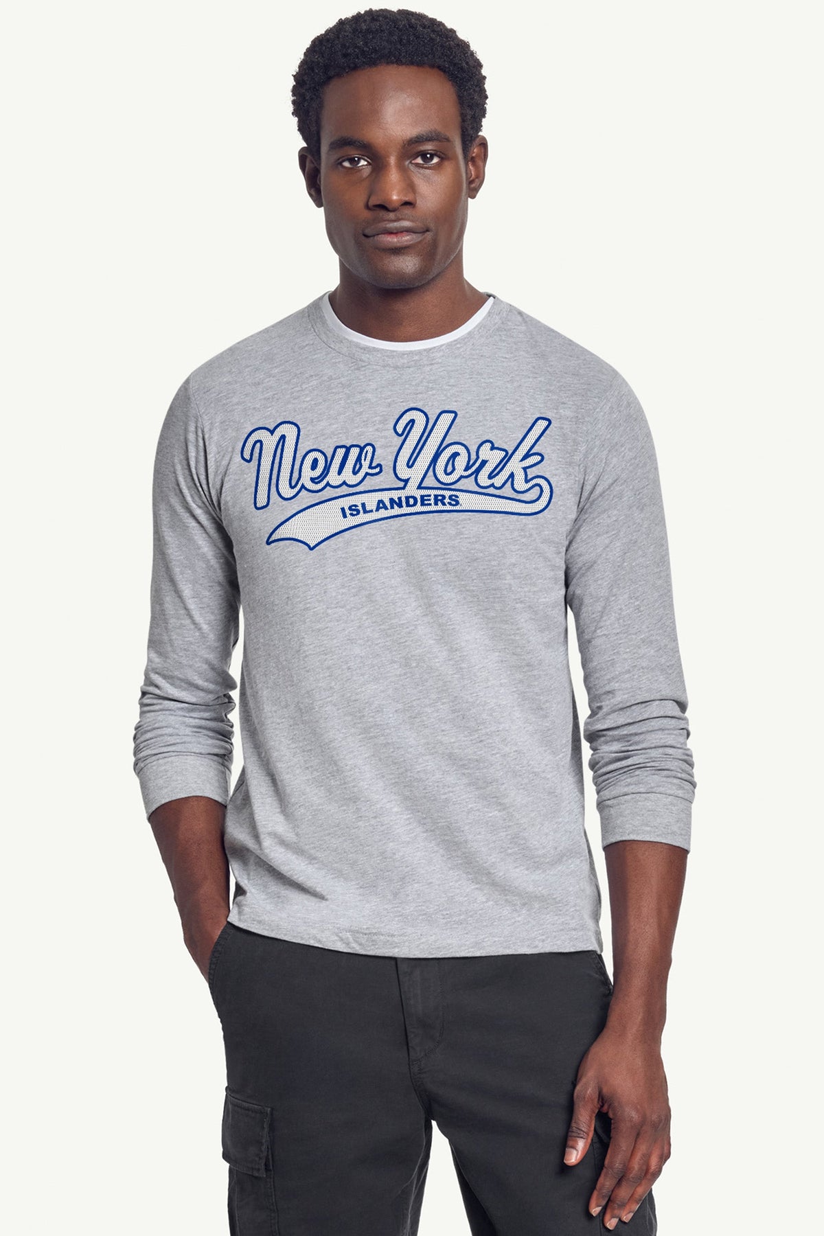 MENS NEW YORK ISLANDERS TAILSWEEP LONG SLEEVE T SHIRT