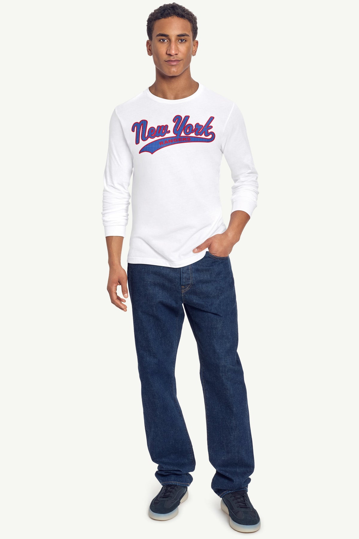 MENS NEW YORK ISLANDERS TAILSWEEP LONG SLEEVE T SHIRT