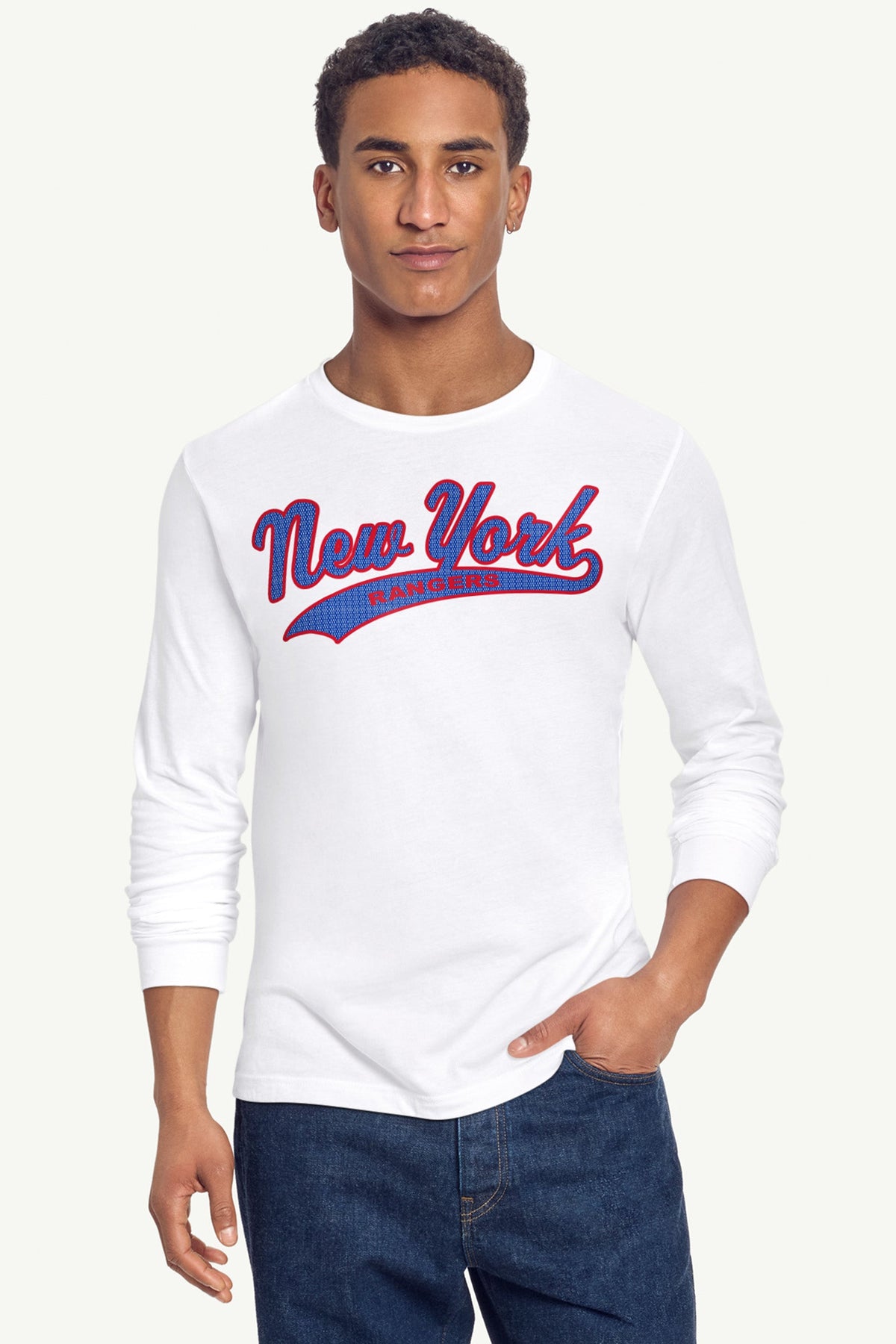 MENS NEW YORK ISLANDERS TAILSWEEP LONG SLEEVE T SHIRT