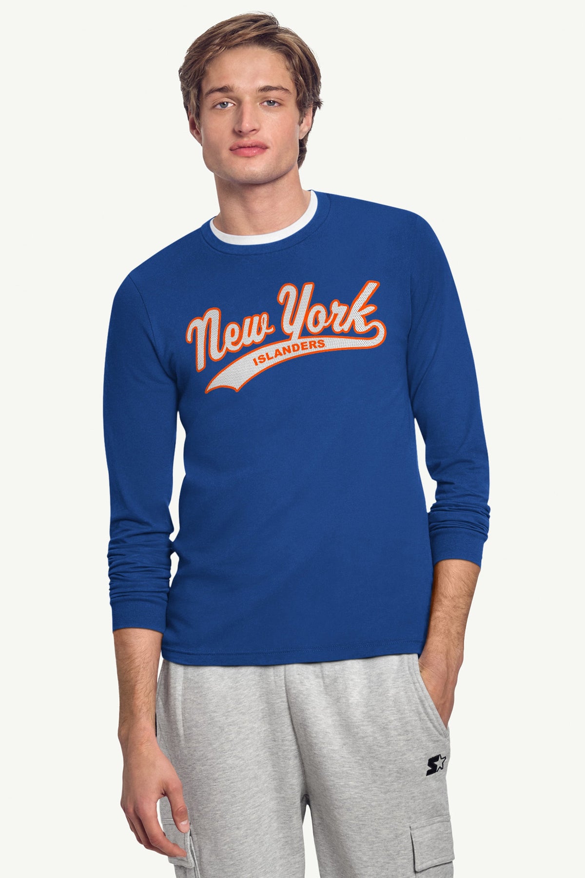 MENS NEW YORK ISLANDERS TAILSWEEP LONG SLEEVE T SHIRT