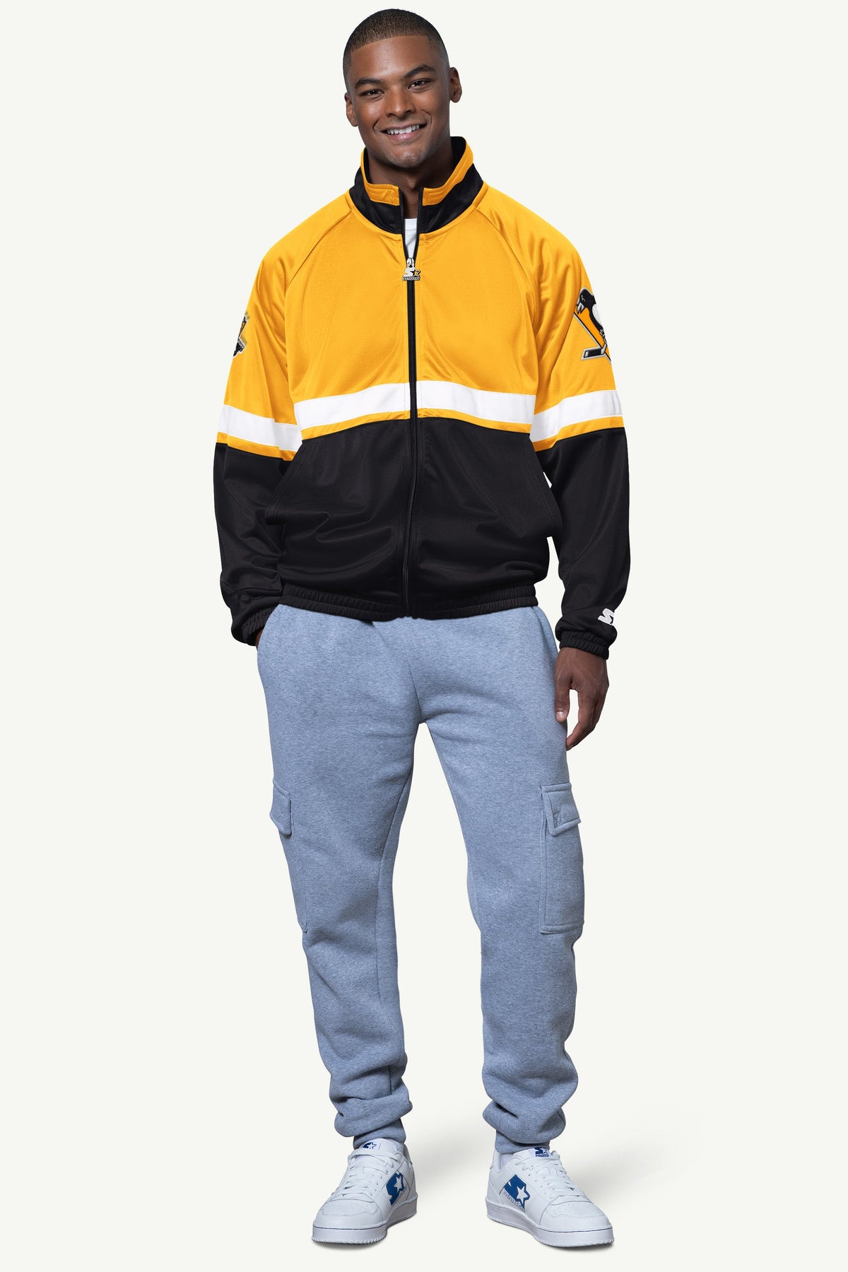 MENS PITTSBURGH PENGUINS VETERAN TRACK JACKET