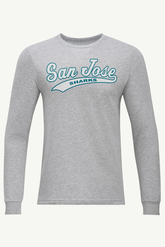 MENS SAN JOSE SHARKS TAILSWEEP LONG SLEEVE T SHIRT