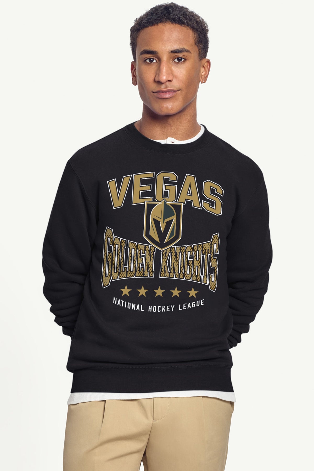 MENS VEGAS GOLDEN KNIGHTS CENTER SQUEEZE SWEATSHIRT