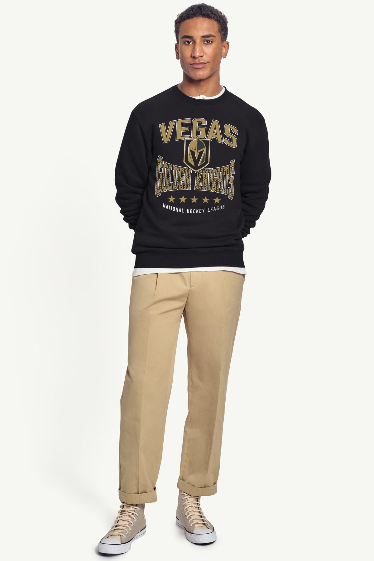 MENS VEGAS GOLDEN KNIGHTS CENTER SQUEEZE SWEATSHIRT