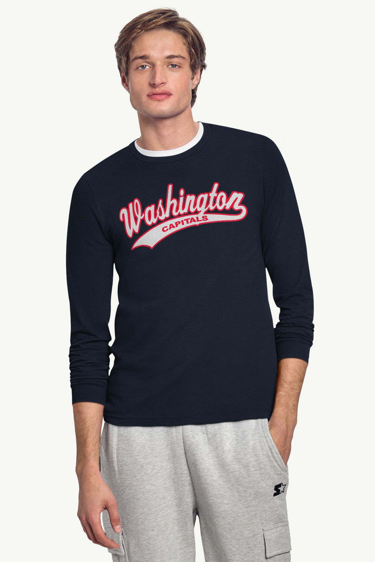 MENS WASHINGTON CAPITALS TAILSWEEP LONG SLEEVE T SHIRT
