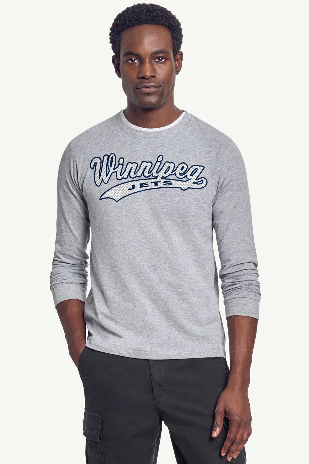MENS WINNIPEG JETS TAILSWEEP LONG SLEEVE T SHIRT