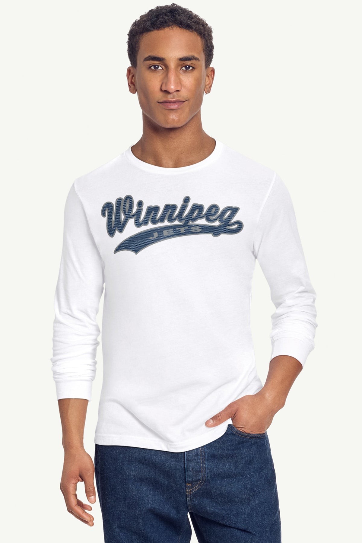 MENS WINNIPEG JETS TAILSWEEP LONG SLEEVE T SHIRT