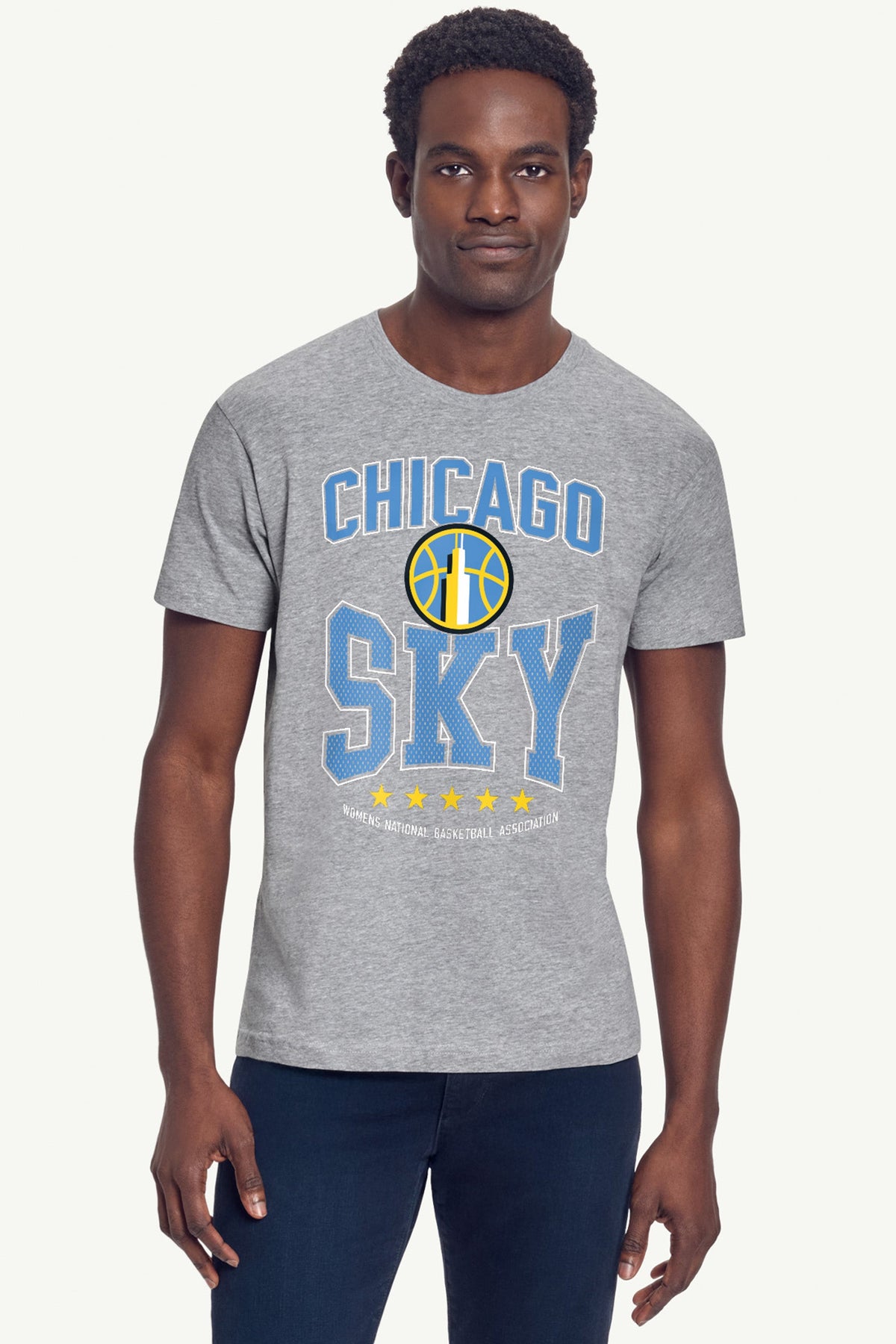 MENS WNBA CHICAGO SKY CENTER SQUEEZE T SHIRT