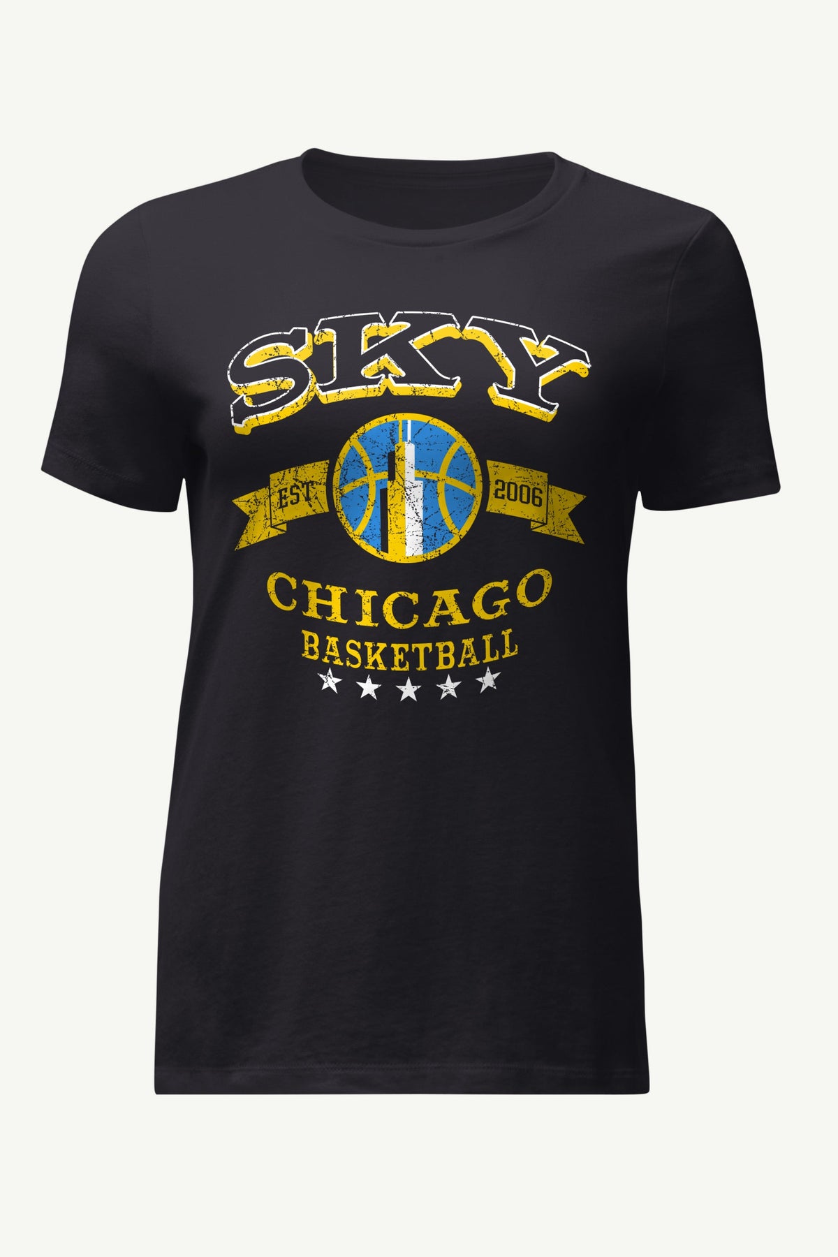WOMENS WNBA CHICAGO SKY BLEACHERS & BANNER T SHIRT