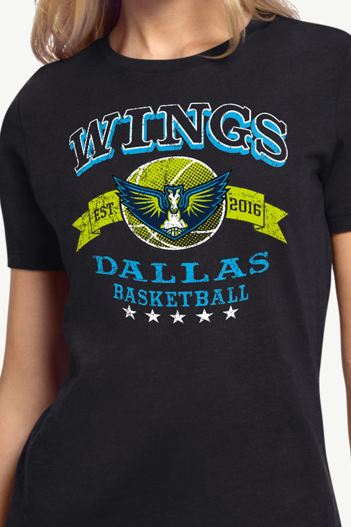 WOMENS WNBA DALLAS WINGS BLEACHERS & BANNER T SHIRT