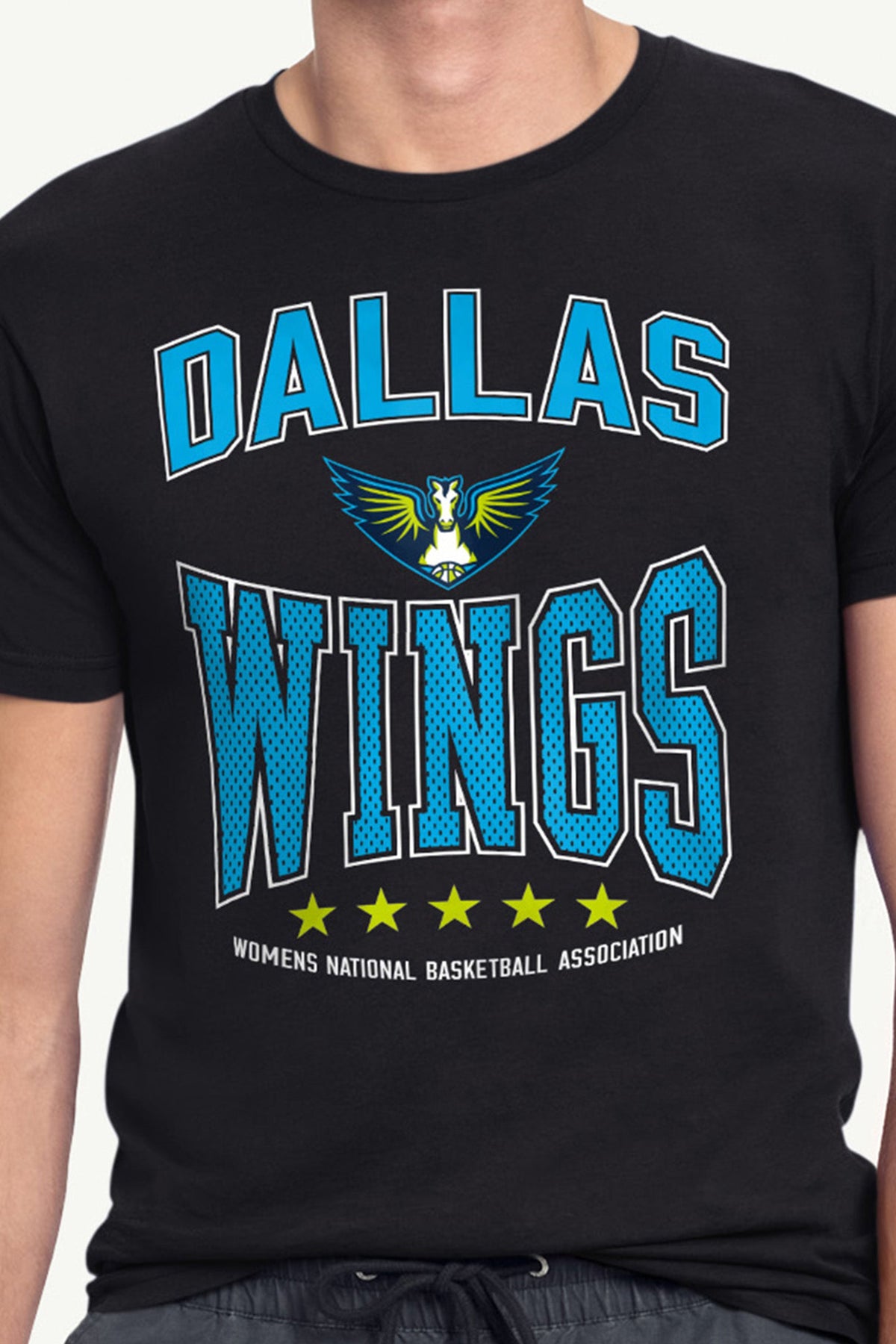 MENS WNBA DALLAS WINGS CENTER SQUEEZE T SHIRT
