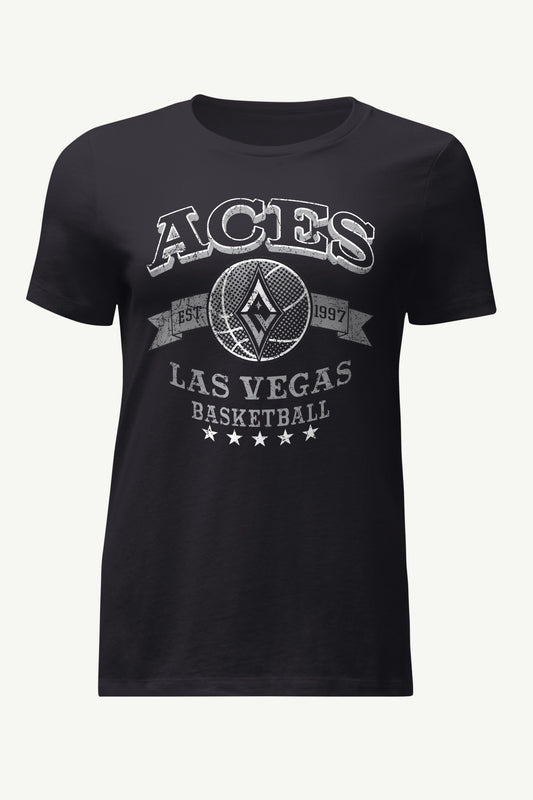WOMENS WNBA LAS VEGAS ACES BLEACHERS & BANNER T SHIRT