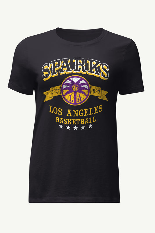 WOMENS WNBA LOS ANGELES SPARKS BLEACHERS & BANNER T SHIRT