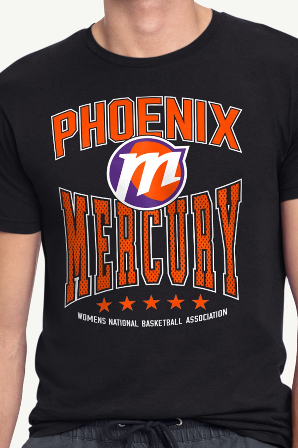 MENS WNBA PHOENIX MERCURY CENTER SQUEEZE T SHIRT
