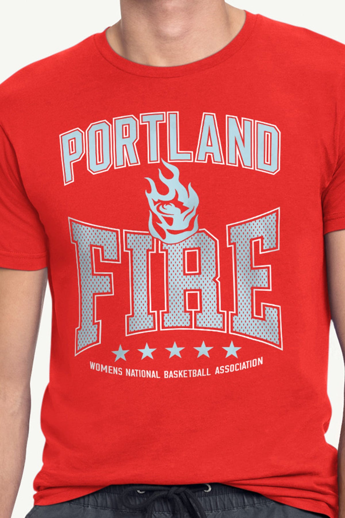 MENS WNBA PORTLAND FIRE CENTER SQUEEZE T SHIRT