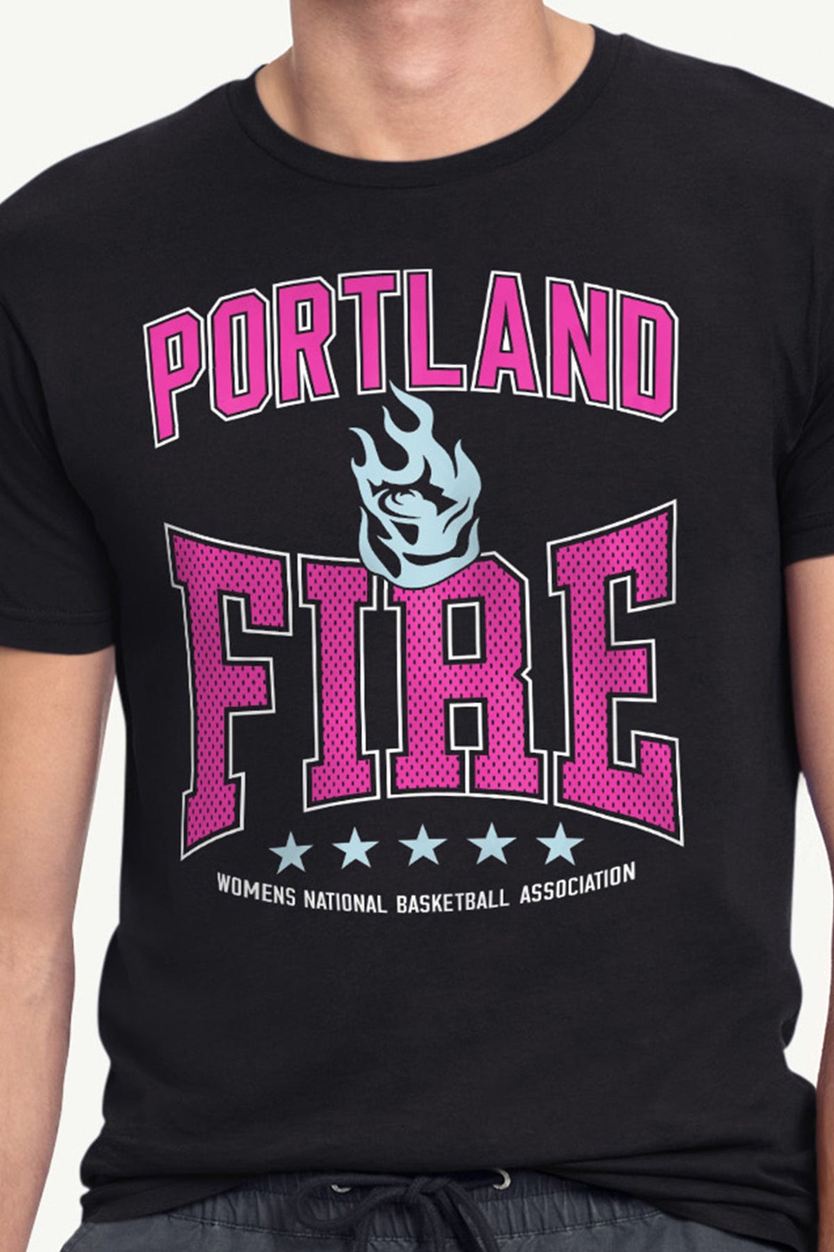 MENS WNBA PORTLAND FIRE CENTER SQUEEZE T SHIRT