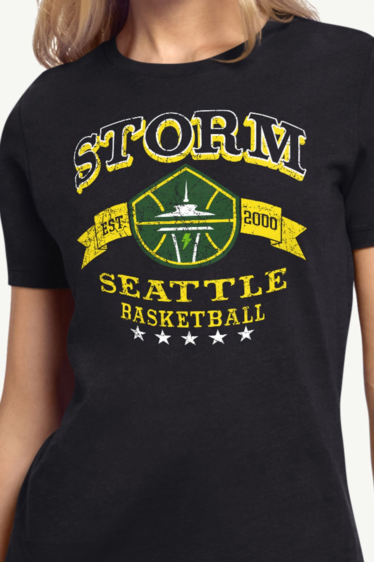 WOMENS WNBA SEATTLE STORM BLEACHERS & BANNER T SHIRT