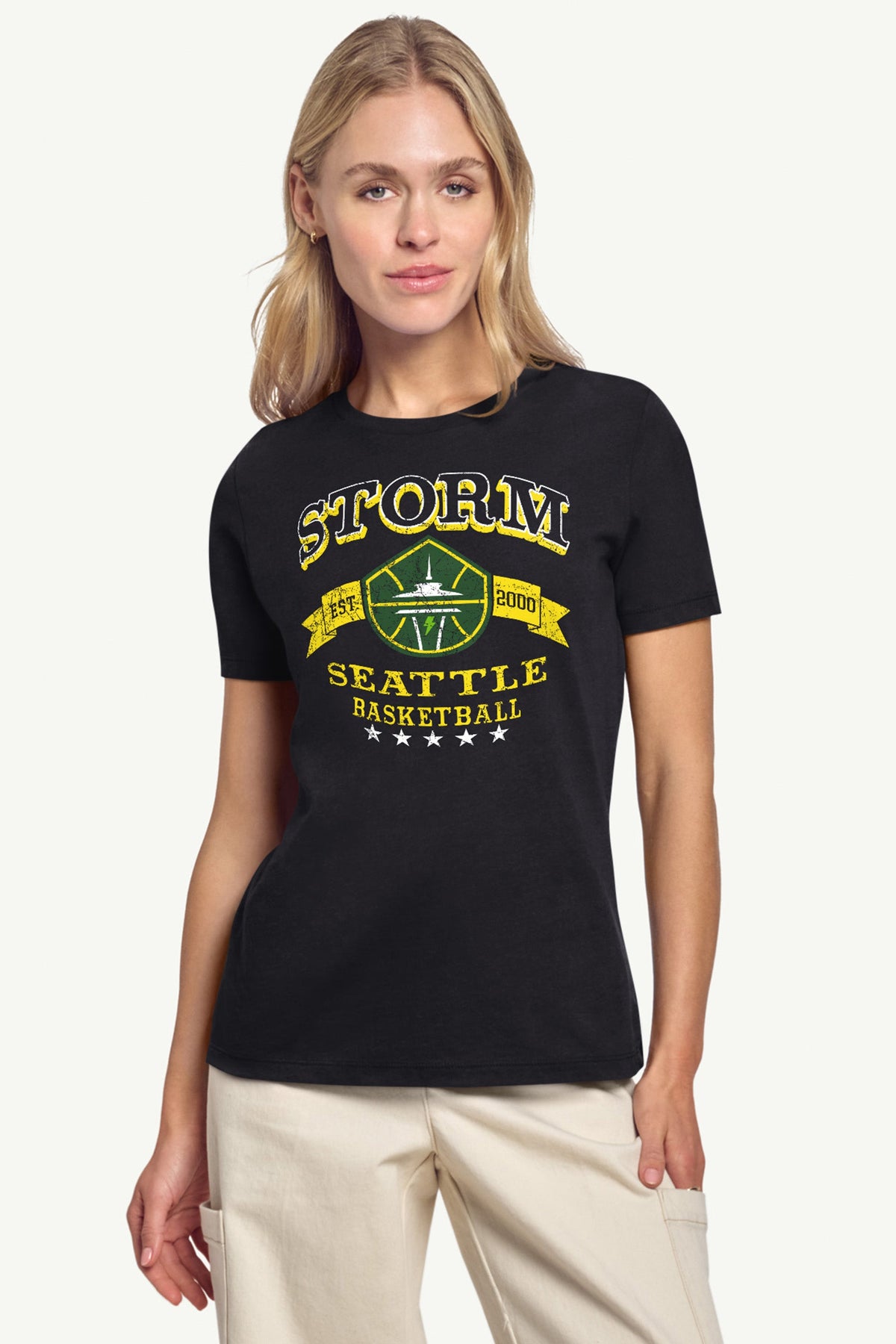 WOMENS WNBA SEATTLE STORM BLEACHERS & BANNER T SHIRT