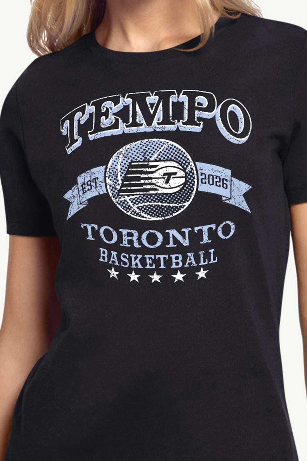 WOMENS WNBA TORONTO TEMPO BLEACHERS & BANNER T SHIRT