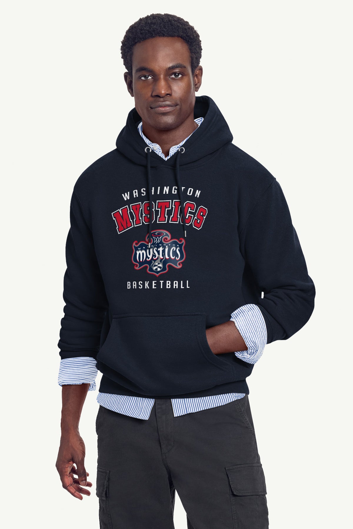 MENS WASHINGTON MYSTICS LOGO HOODIE