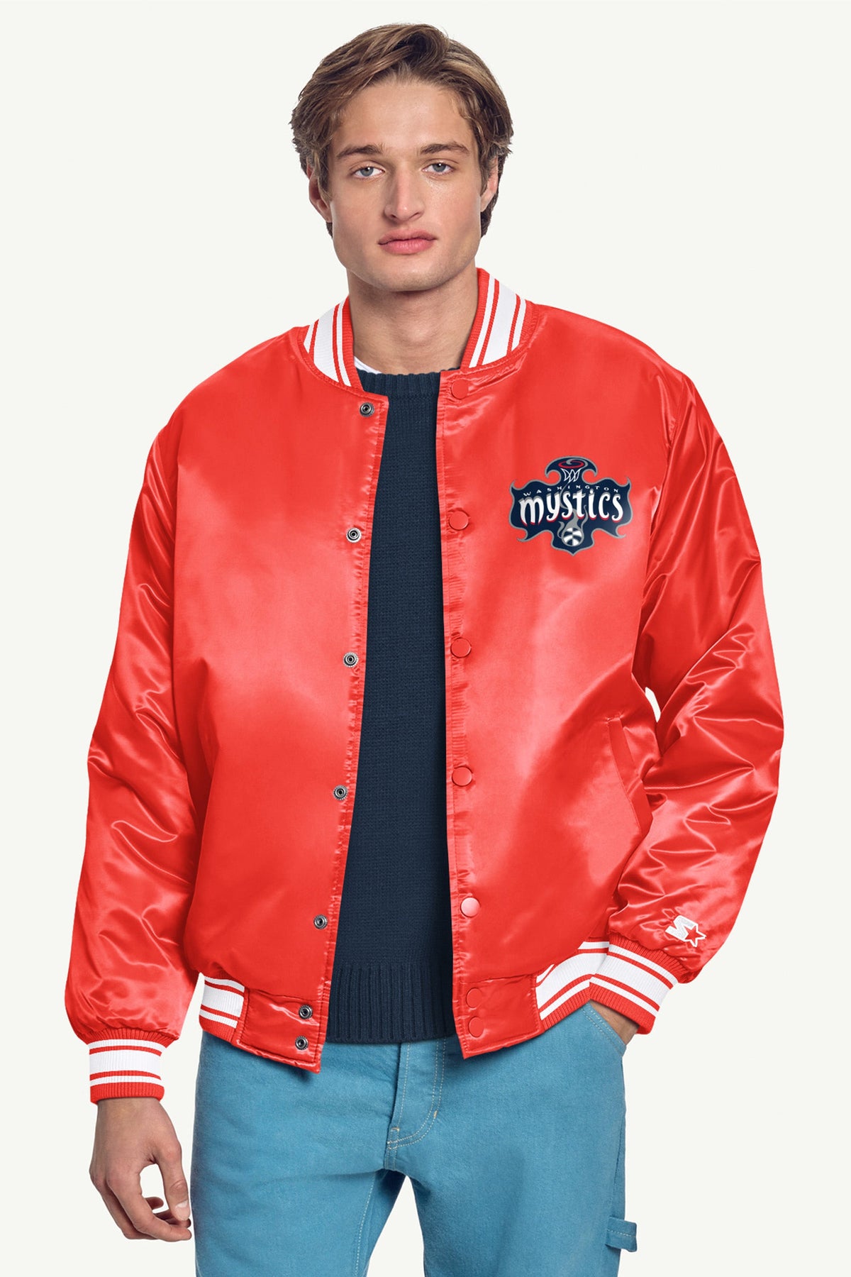 MENS WNBA WASHINGTON MYSTICS VARSITY JACKET