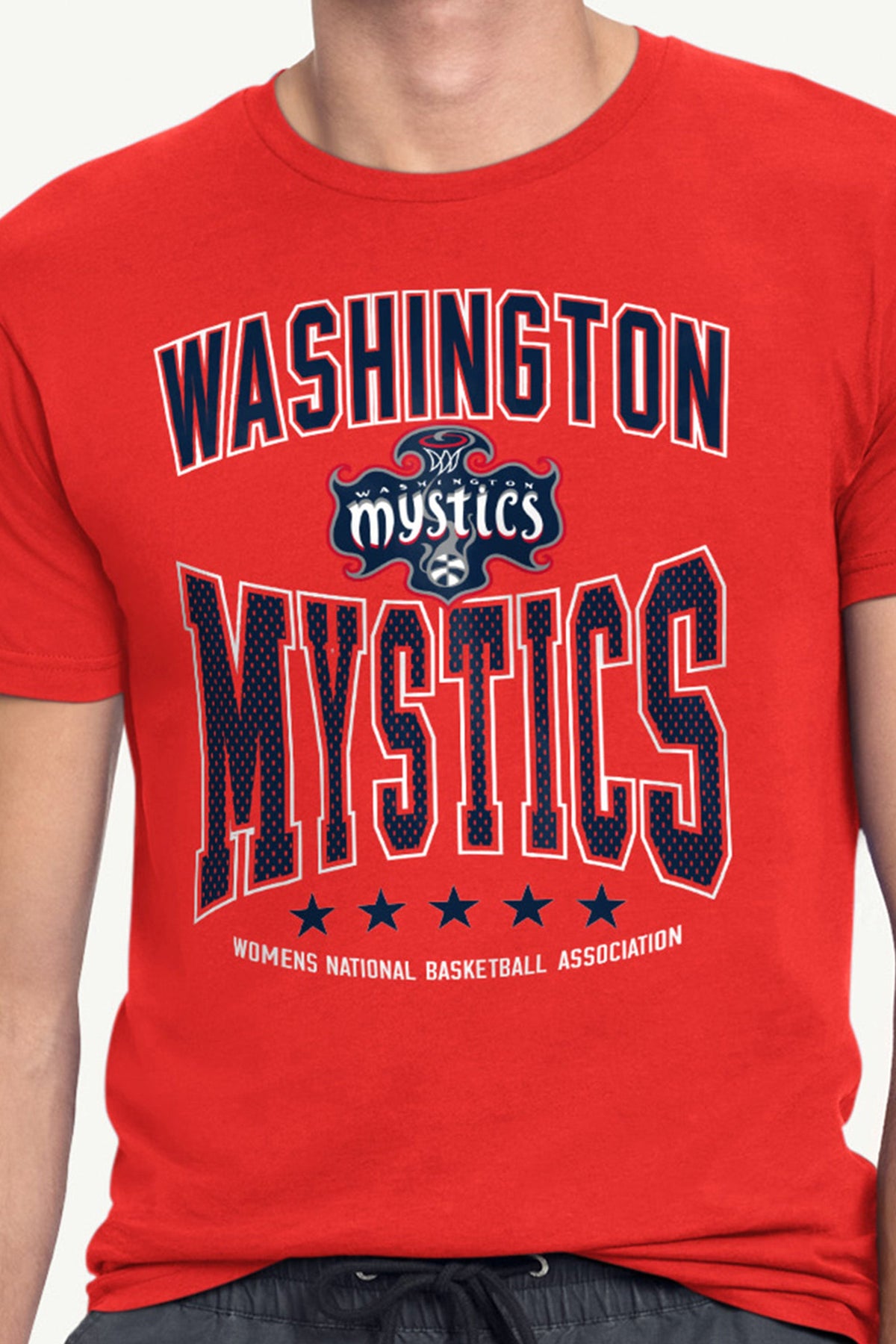 MENS WNBA WASHINGTON MYSTICS CENTER SQUEEZE T SHIRT