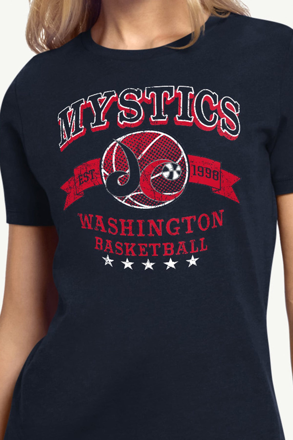 WOMENS WNBA WASHINGTON MYSTICS  BLEACHERS & BANNER T SHIRT